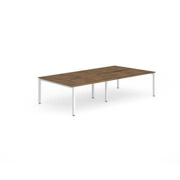 Evolve Plus B2B Bench Desk 4 Person with White Frame