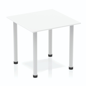 Impulse Square Table With Silver Post Leg