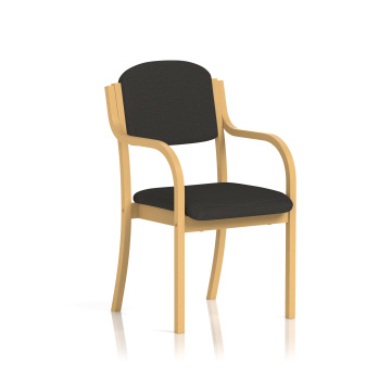 Office Breakout Furniture Madrid Visitor Chair Black With Arms BR000084