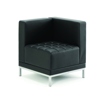 Office Meeting & Boardroom Infinity Modular Corner Unit Sofa Chair Black Soft Bonded Leather BR000198