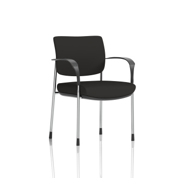 Office Breakout Furniture Brunswick Deluxe Black Fabric Back Chrome Frame with Arms BR000222