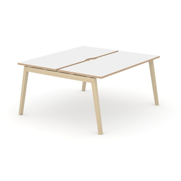 Nova Wood 2 Person Bench Desk, Natural Ash Frame 1440(d)