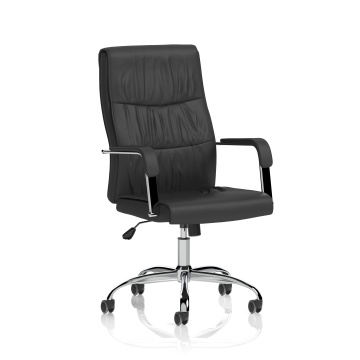 Office Home Office Carter Black Luxury Faux Leather Chair With Arms EX000148