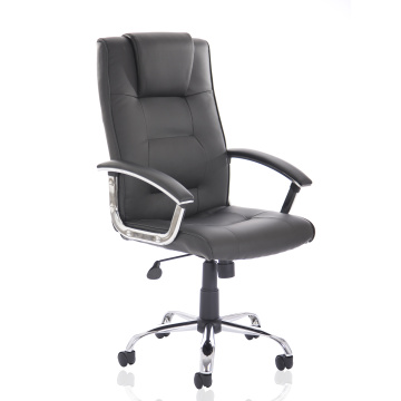 Office Home Office Thrift Executive Chair Black Soft Bonded Leather With Padded Arms EX000163