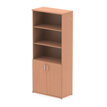 Office Bookcases Impulse 2000mm Open Shelves Cupboard Beech I000047
