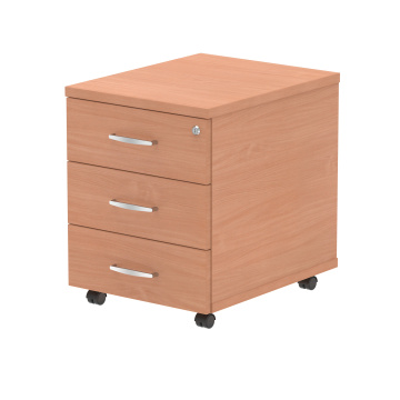 Office Filing Cabinets Impulse 3 Drawer Mobile Pedestal Beech I000065