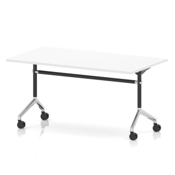 Office Coffee Tables Impulse 1600mm Flip Top Rectangular Table White Top I000713