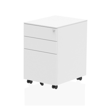 Office Filing Cabinets Steel Mobile Pedestal White I000726