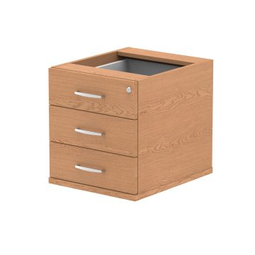 Office Filing Cabinets Impulse 3 Drawer Fixed Pedestal Oak I001643