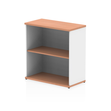 Office Bookcases Impulse 800mm Bookcase Beech and White I005112