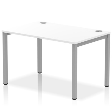 Impulse Single Starter Bench Desk Silver Frame