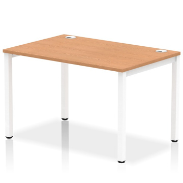 Impulse Single Row Bench Desk White Frame