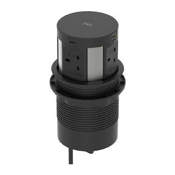Impulse Round 120mm Pop Up Power Unit Module with Wireless