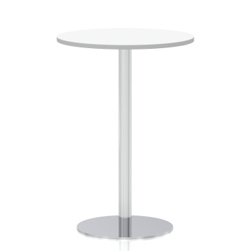 Italia Round Poseur Table Silver Leg