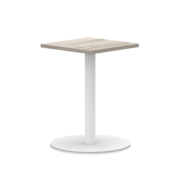 Italia Square Poseur Table White Leg