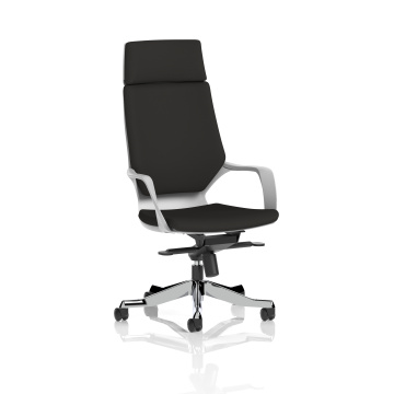 Office Executive Office Chairs Xenon Executive White Shell High Back Black Fabric With Headrest KC0226