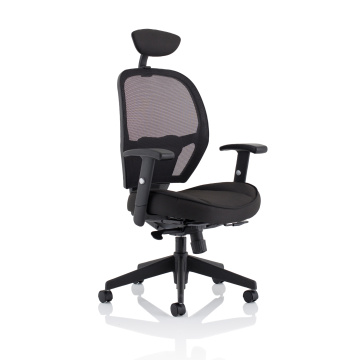 Office Task & Operator Chairs Denver Black Mesh Chair With Headrest KC0283