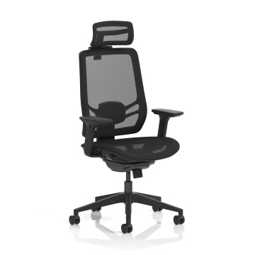Office Task & Operator Chairs Ergo Twist Black Mesh Seat Mesh Back with Headrest KC0299