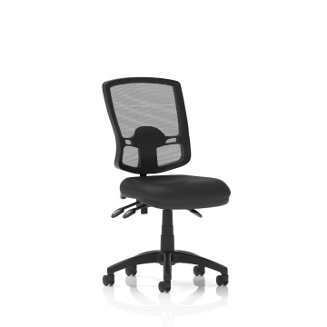 Office Task & Operator Chairs Eclipse Plus III Deluxe Mesh Back, Soft Bonded Leather Seat KC0425