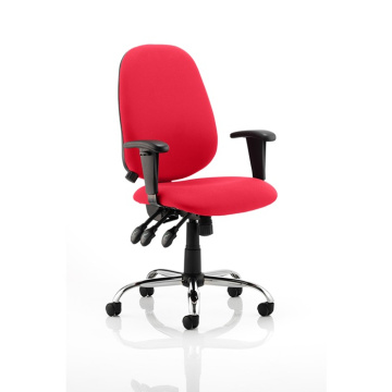 Lisbon Task Operator Chair with Height Adjustable Arms Fully Upholstered in Bespoke Colour