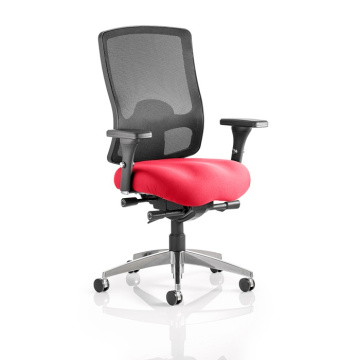 Regent Mesh Back Operator Chair with Height Adjustable Arms and Bespoke Colour Seat