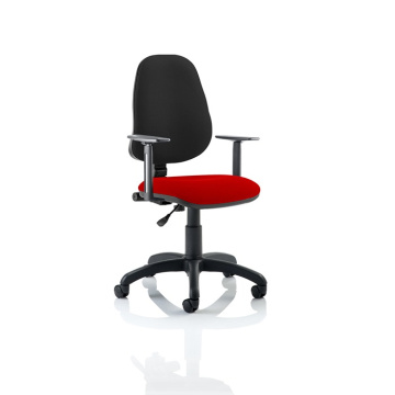 Eclipse Plus I Lever Task Operator Chair with Black Back & Height Adjustable Arms