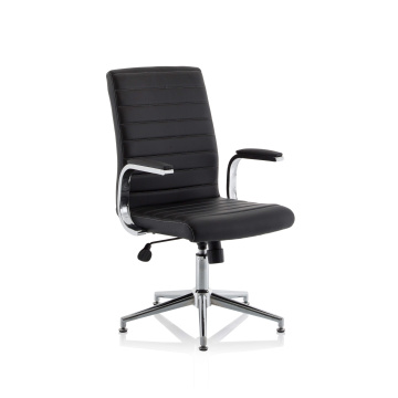 Office Executive Office Chairs Ezra Executive Black Leather Chair With Glides KCUP1692