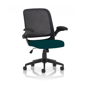 Crew Task Operator Mesh Chair With Folding Arms