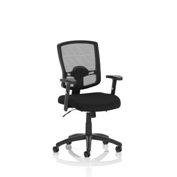 Office Task & Operator Chairs Portland II Task Operator Chair Black Mesh With Arms OP000108
