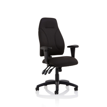 Office Task & Operator Chairs Esme Black Fabric Posture Chair With Height Adjustable Arms OP000232