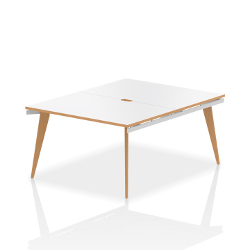 Office Bench Desks Oslo 1200mm B2B 2 Person Bench Desk White Top White Frame OSL0103