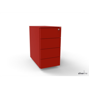 Beam Personal 4 Drawer Metal Slimline Pedestal