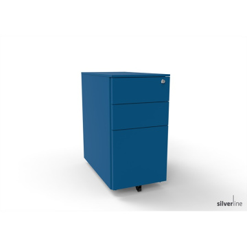 Beam Slim 3 Drawer (2 Personal and 1 Filing) Mobile Metal Pedestal