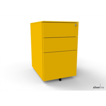 Desk High 600 Deep 3 Drawer (2 Personal and 1 Filing) Metal Pedestals