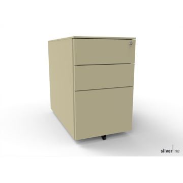 Desk High 800 Deep 3 Drawer (2 Personal and 1 Filing) Metal Pedestals