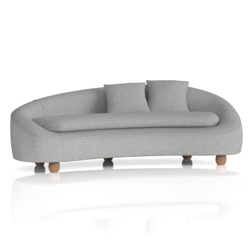 Office Reception Seating Mimi 3 Seater Curved Sofa Boucle Fabric SF000004