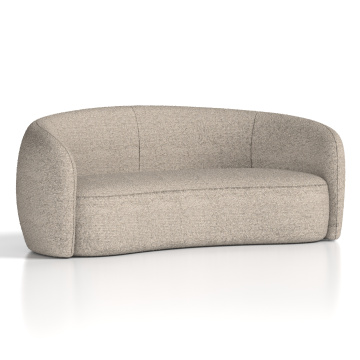 Office Reception Seating Phoebe Curved Sofa Cream Boucle SF000005