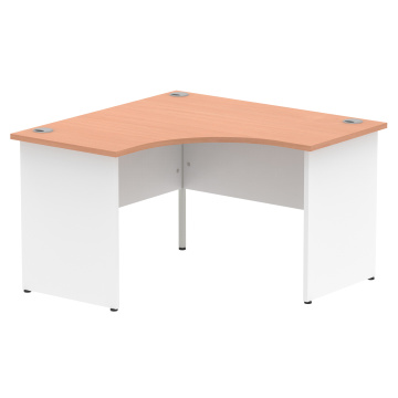 Office Corner & L-Shaped Desks Impulse 1200mm Corner Desk Beech, White Panel End Leg TT000127