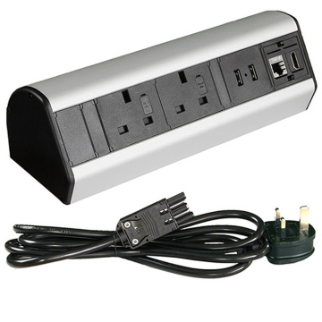 Desktop Power 2 Sockets in Black