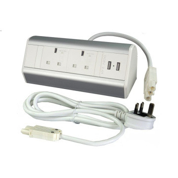 Desktop Power 2 Sockets in White