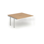 Evolve Plus B2B Bench Desk 2 Person Ext Kit with White Frame