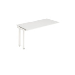 Evolve Plus Single Row Bench Desk Extension Kit with White Frame