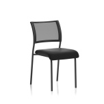 Office Meeting Room Chairs Brunswick Visitor Chair Black Fabric Without Arms Black Frame BR000020