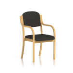 Office Breakout Furniture Madrid Visitor Chair Black With Arms BR000084