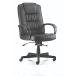 high back leather office chair on swivel casters black