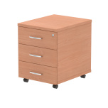 Office Filing Cabinets Impulse 3 Drawer Mobile Pedestal Beech I000065