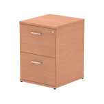 Office Cupboards Impulse 2 Drawer Filing Cabinet Beech I000072