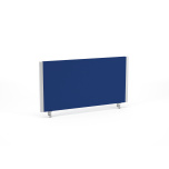 Office Desk Screens Impulse/Evolve 800mm Straight Screen Blue Silver Frame I000265