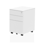 Office Filing Cabinets Steel Mobile Pedestal White I000726