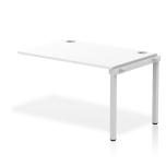 Impulse Single Row Bench Desk Extension Kit Silver Frame
